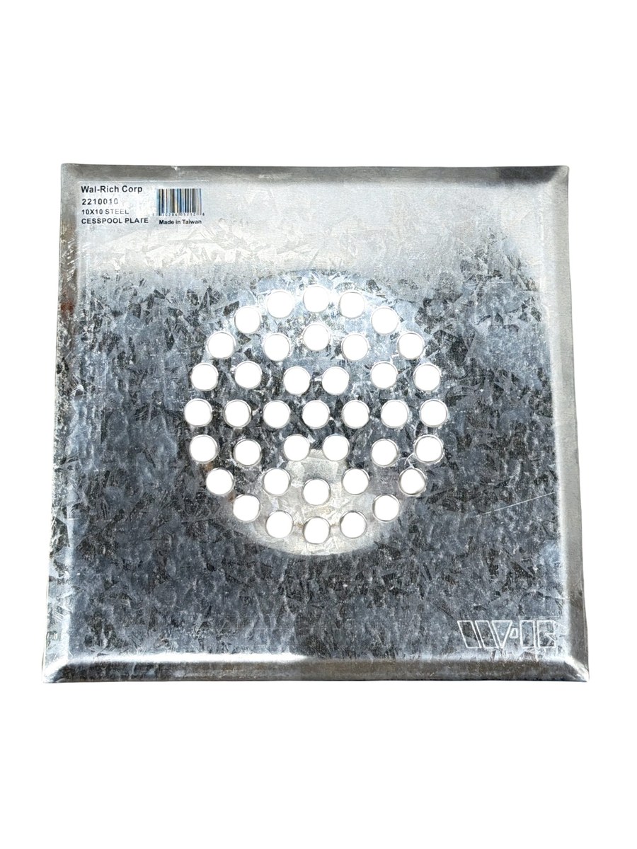 10" x 10" Galvanized Steel Cesspool Plate 2210010
