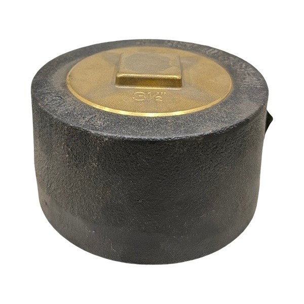 4" Schedule 40 Push-On Cleanout Less Gasket with Raised Head Plug 2423504