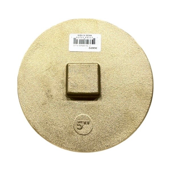 5" Raised Head Brass Cleanout Plug - Southern Code 2424212