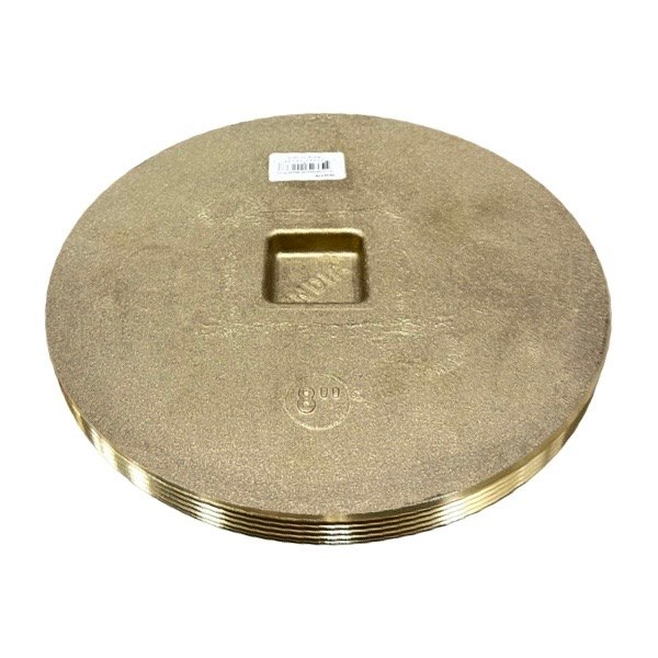 8" Countersunk Brass Cleanout Plug - Southern Code 2424316