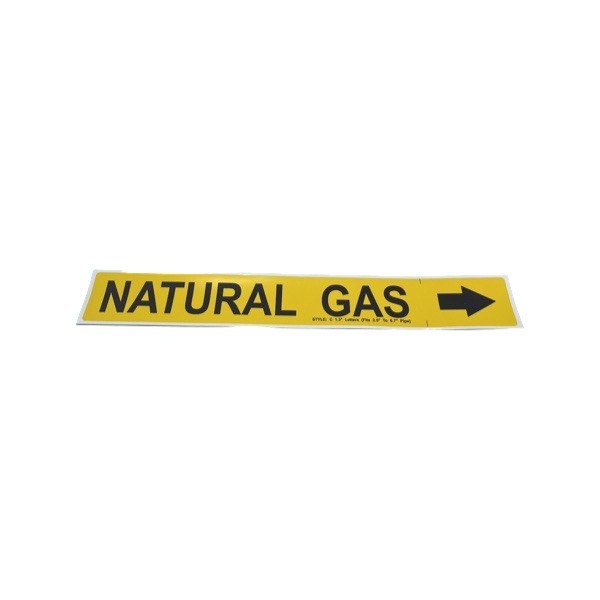 Large Gas Piping Labels (2 1/2" x 7 7/8") with arrow 2425054