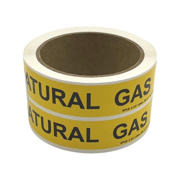 Small Gas Piping Label (100/ROLL) 2425072
