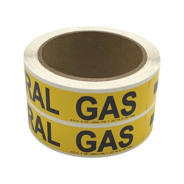 Medium Gas Piping Label (100/ROLL) 2425074