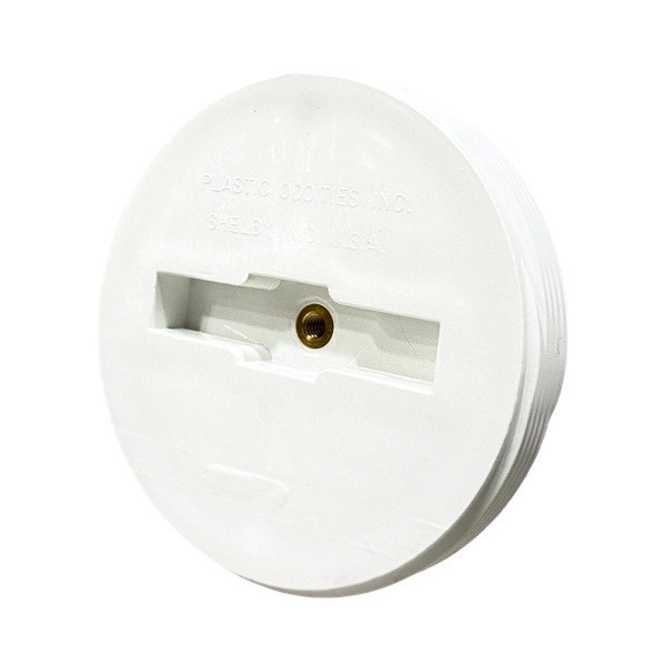 4" PVC Cleanout Plug With Brass Insert 2425110