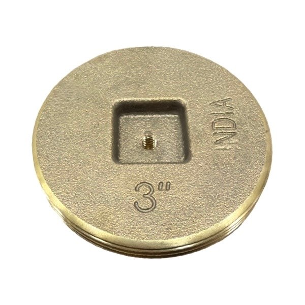 3" Brass Countersunk Cleanout Plug - Tapped 2425306