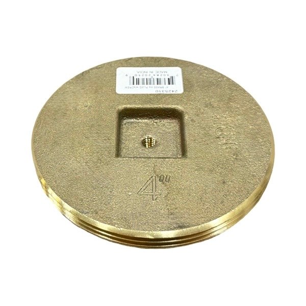 4" Brass Countersunk Cleanout Plug - Tapped 2425310