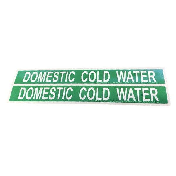 Domestic Cold Water Self-Adhesive Label - Medium 2425504