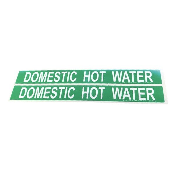 Domestic Hot Water Self-Adhesive Label - Medium 2425513