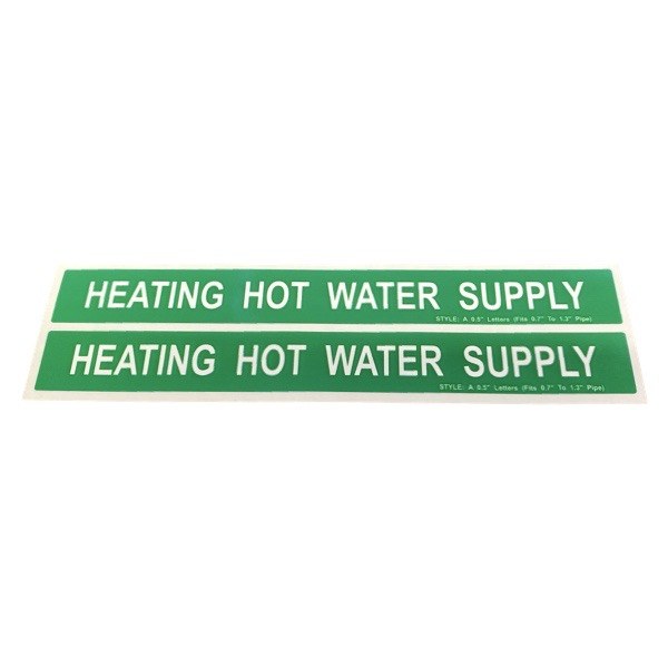 Heating Hot Water Supply Self-Adhesive Label - Small 2425540