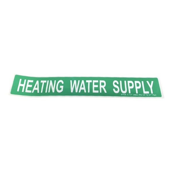 Heating Hot Water Supply Self-Adhesive Label - Large 2425544