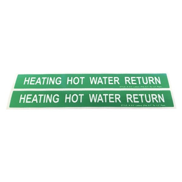 Heating Hot Water Return Self-Adhesive Label - Small 2425561