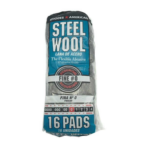 #0 Steel Wool 16 Pad / 6 Sleeves Per Box 2433002