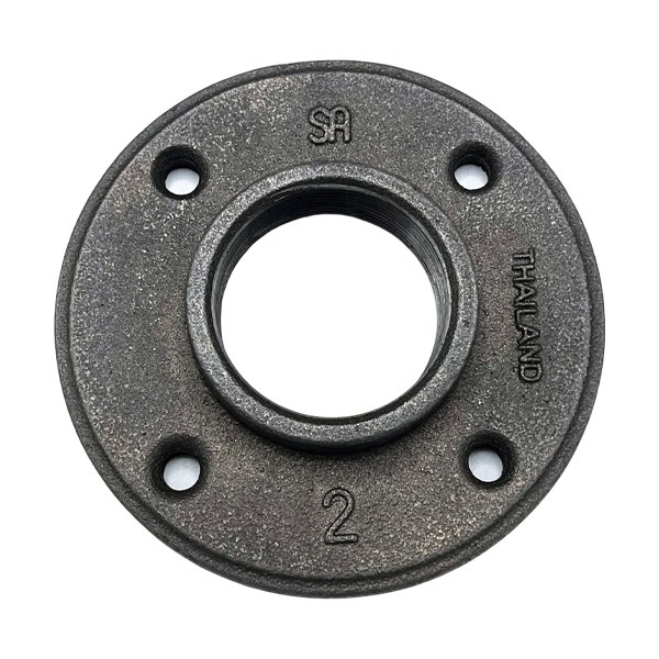 2" Malleable Iron Railing Flange - Black 2511018