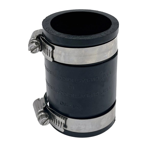 Rubber Transition Coupling 1 1/2" x 1 1/2" Cast Iron/PVC x Cast Iron/PVC 2533004