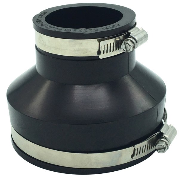 Rubber Transition Coupling 4" x 2" Cast Iron/PVC x Cast Iron/PVC 2533015