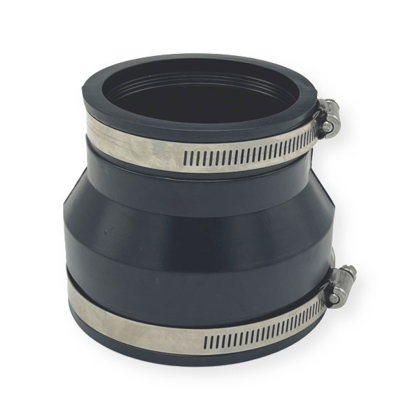 Rubber Transition Coupling 4" x 3" Cast Iron/PVC x Cast Iron/PVC 2533016