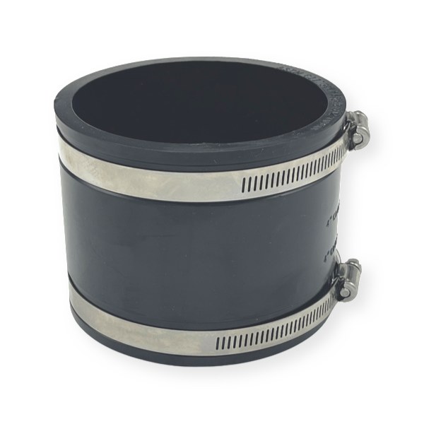 Rubber Transition Coupling 4" x 4" Cast Iron/PVC x Cast Iron/PVC 2533018