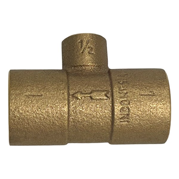 1" CTS x 1/2" CTS Monoflow Tee - Bronze 4107004