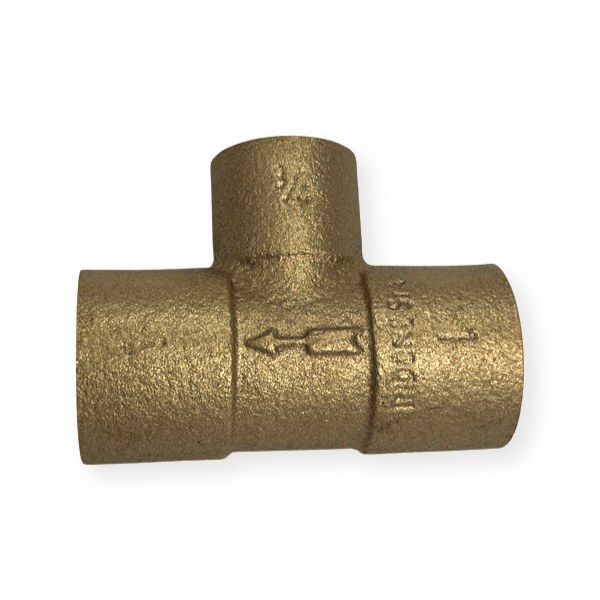 1" CTS x 3/4" CTS Monoflow Tee - Bronze 4107006