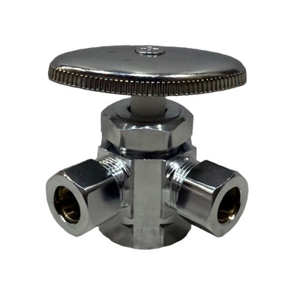 3/8" OD x 3/8" OD x 1/2" IPS 3 Way Stop (Lead-Free) 4221010