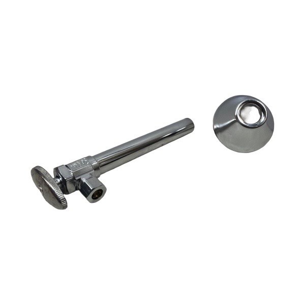 3/8" OD x 1/2" SWT Angle Compression Stop With 5" Extension (Lead-Free) 4222002