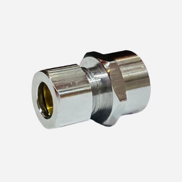 3/8" OD x 1/2" SWT Chrome-Plated Straight Adapter (Lead-Free) 4225002