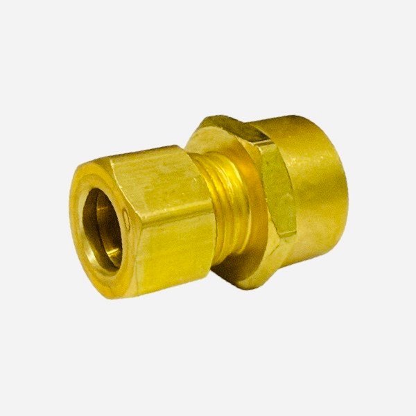 3/8" OD x 1/2" SWT Rough Brass Straight Adapter (Lead-Free) 4225004