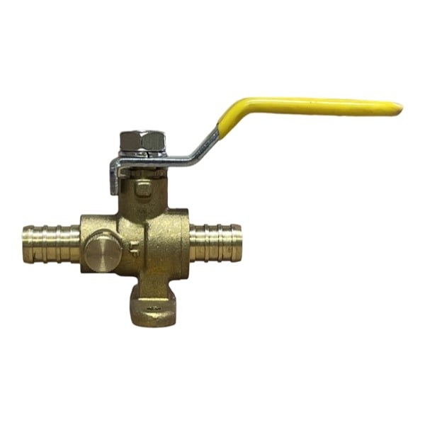 1/2" PEX Drop Ear Ball Valve With Drain (Lead-Free) 4402102
