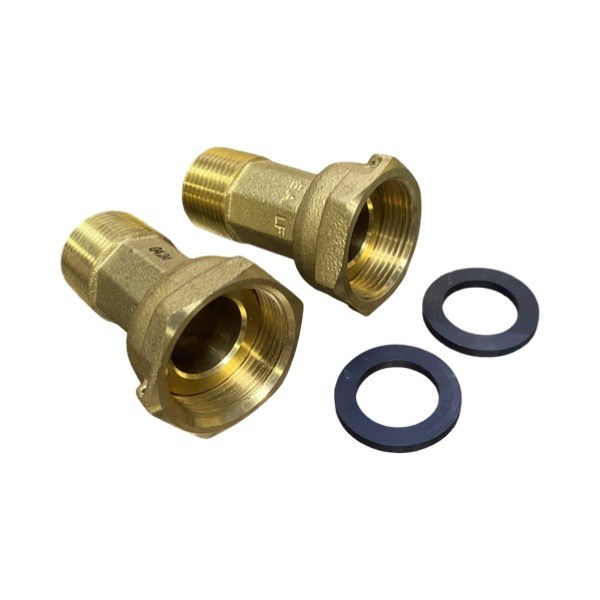 1" MIP x 1 1/4" FIP Water Meter Coupling (Pair) (Lead-Free) 4429005