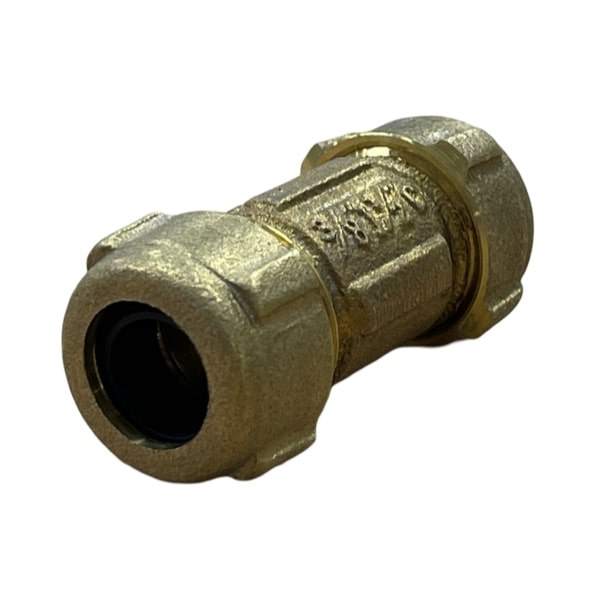 3/8" IPS Short Brass Compression Coupling (Lead-Free) (Also fits 1/2" CTS) 4531000