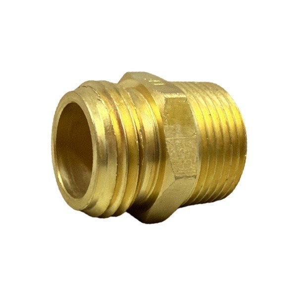 3/4" Male Garden Hose Thread x 3/4" Male IPS x 1/2" Female IPS Hose Nipple (Lead-Free) 4610010