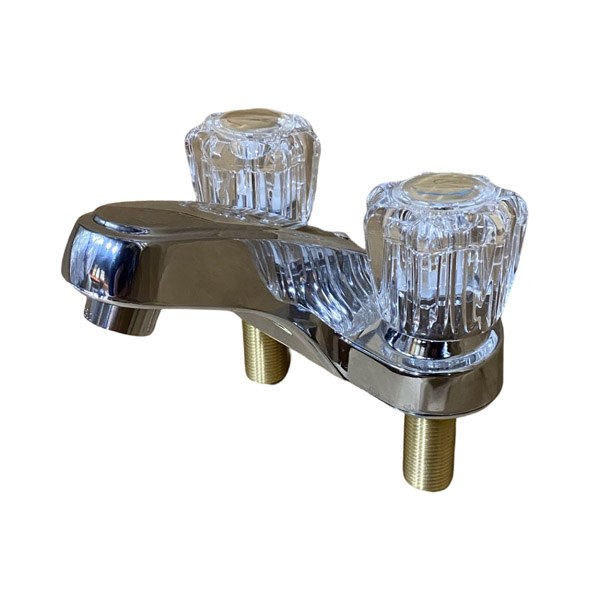 4" Chrome Plated Two-Handle Bathroom Faucet, Less Pop-Up Drain 4701024