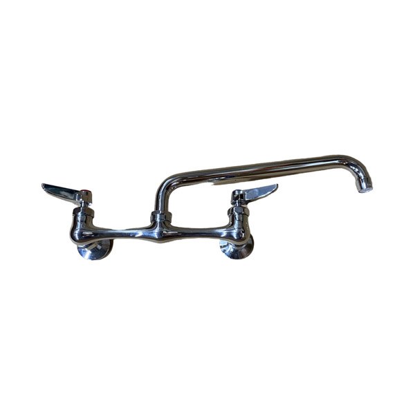 8" Two-Handle Chrome-Plated Wall-Mount Faucet with 12" Spout 4702020