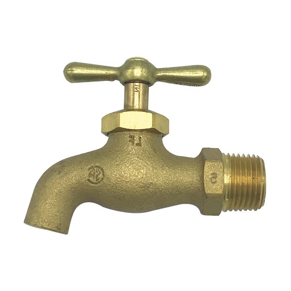 1/2" Male Rough Brass Plain End Bibb - (Lead-Free) 4710002