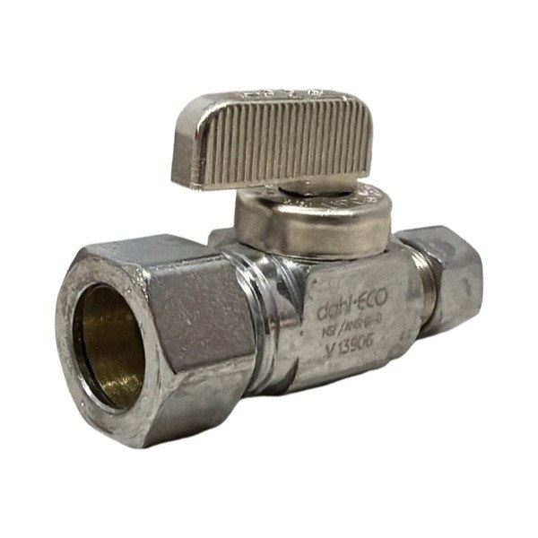 3/8" OD x 5/8" OD Straight Miniball Valve (Lead-Free) MB104LF