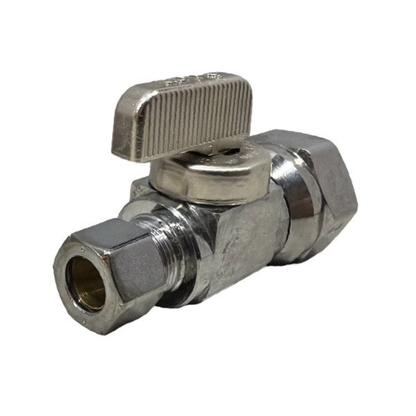 3/8" OD x 1/2" IP Straight Miniball Valve (Lead-Free) MB208LF