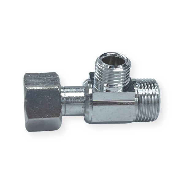 3/8" x 1/4" x 3/8" Chrome-Plated Retroadapter - Lead-Free RV702LF
